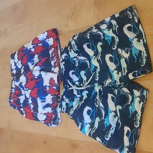 2 pairs of boys swim trunks